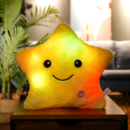 Royelle LED Star Pillow Plush Light-Up Cushion for Kids Nightlight Decor 24cm