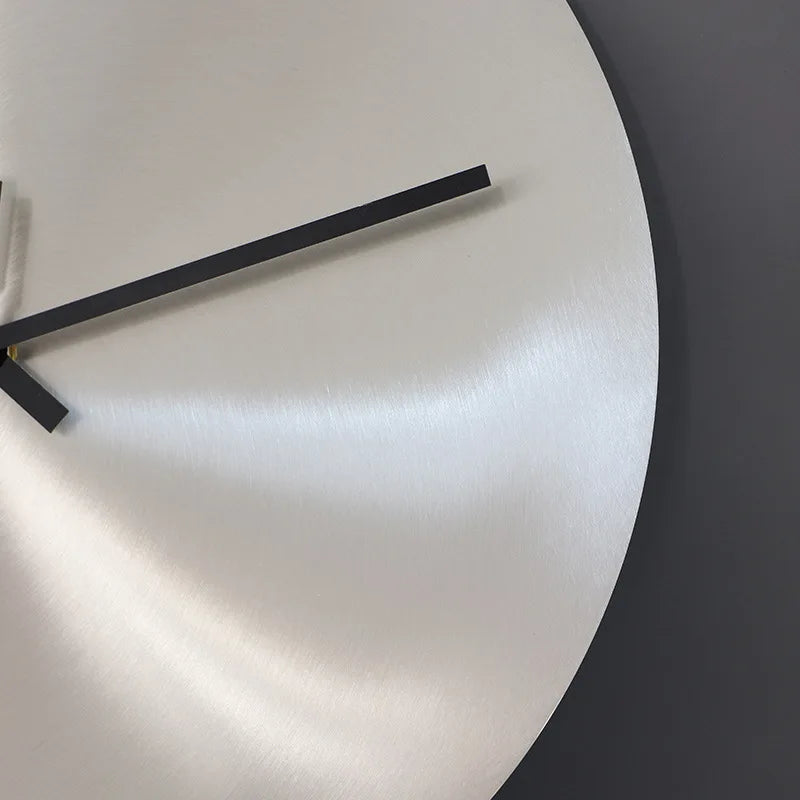 Royeva Modern Stainless Steel Silent Wall Clock - Minimalist No-Digit Design