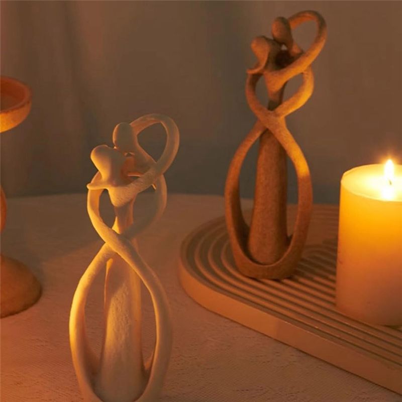 Royeva Abstract Couple Figurine-Romantic Love Sculpture For Home Decor