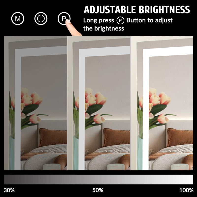 Royelle LED Lighted Makeup Mirror With Touch Control And Magnification