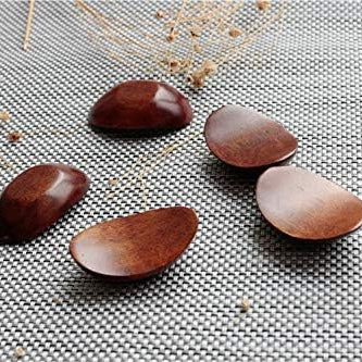 Royeva 5-Piece Natural Wood Ingot Chopstick Rests - Elegant Tableware Set for Asian Dining