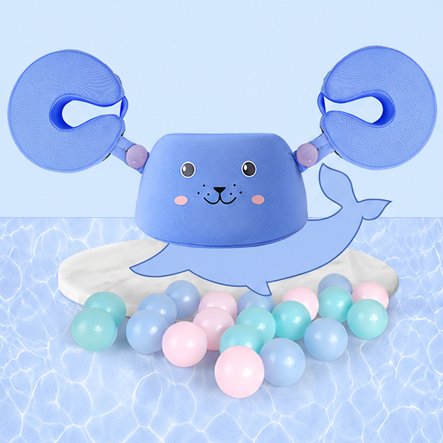 Royeva Infant Swim Trainer-Pool Float With Arm Wings Blue