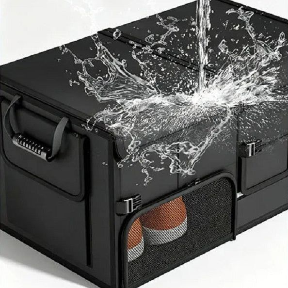 Royeva 60L Foldable Car Trunk Organizer-Waterproof Large Capacity Storage Bag Black