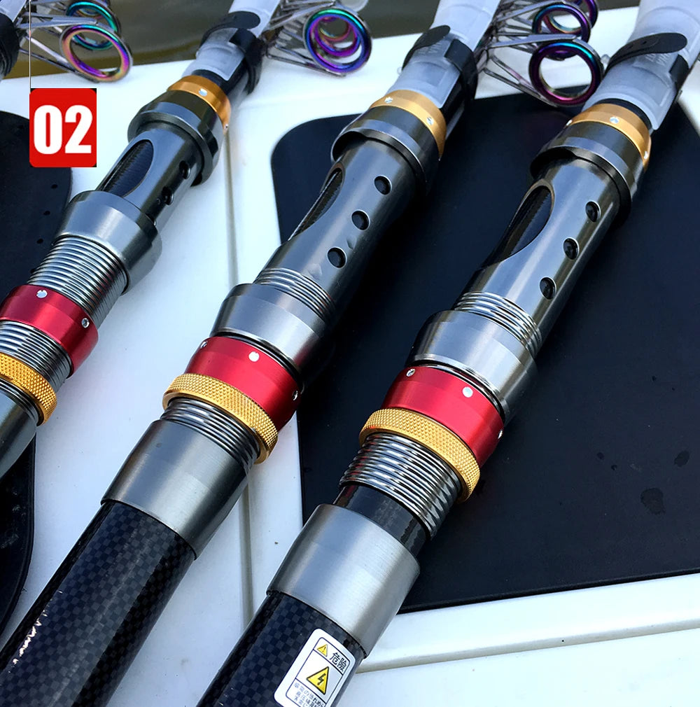 Royeva Telescopic Fishing Rod And Reel Combo-Carbon Fiber Spinning Kit