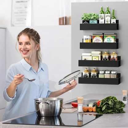 Sovere Magnetic Refrigerator Organizer Shelf - Durable Metal, Space-Saving Storage Solution