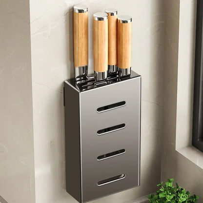Royeva Magnetic Knife Holder for Kitchen Wall- Adhesive No-Drill  Knife Storage Rack