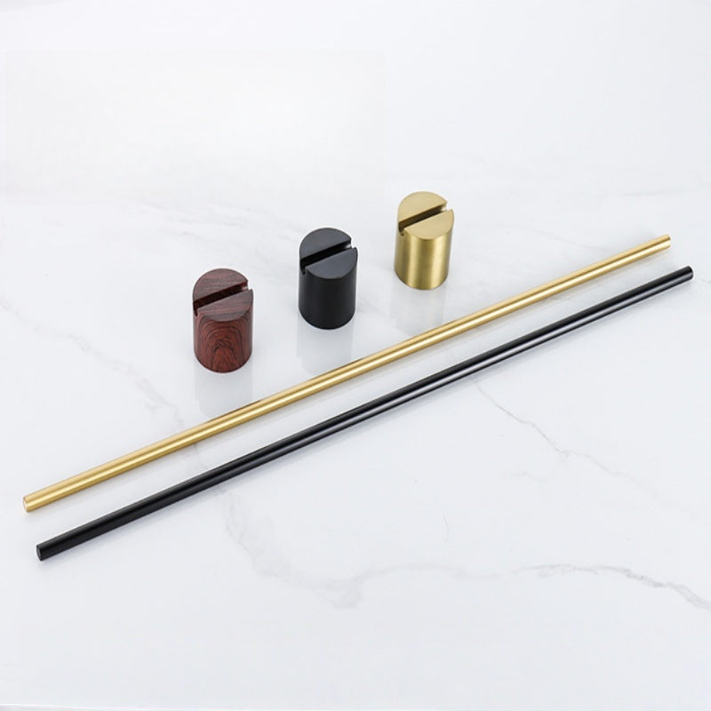 Royeva Brushed Towel Bar-Wall Mount Minimalist Bathroom Organizer Rack