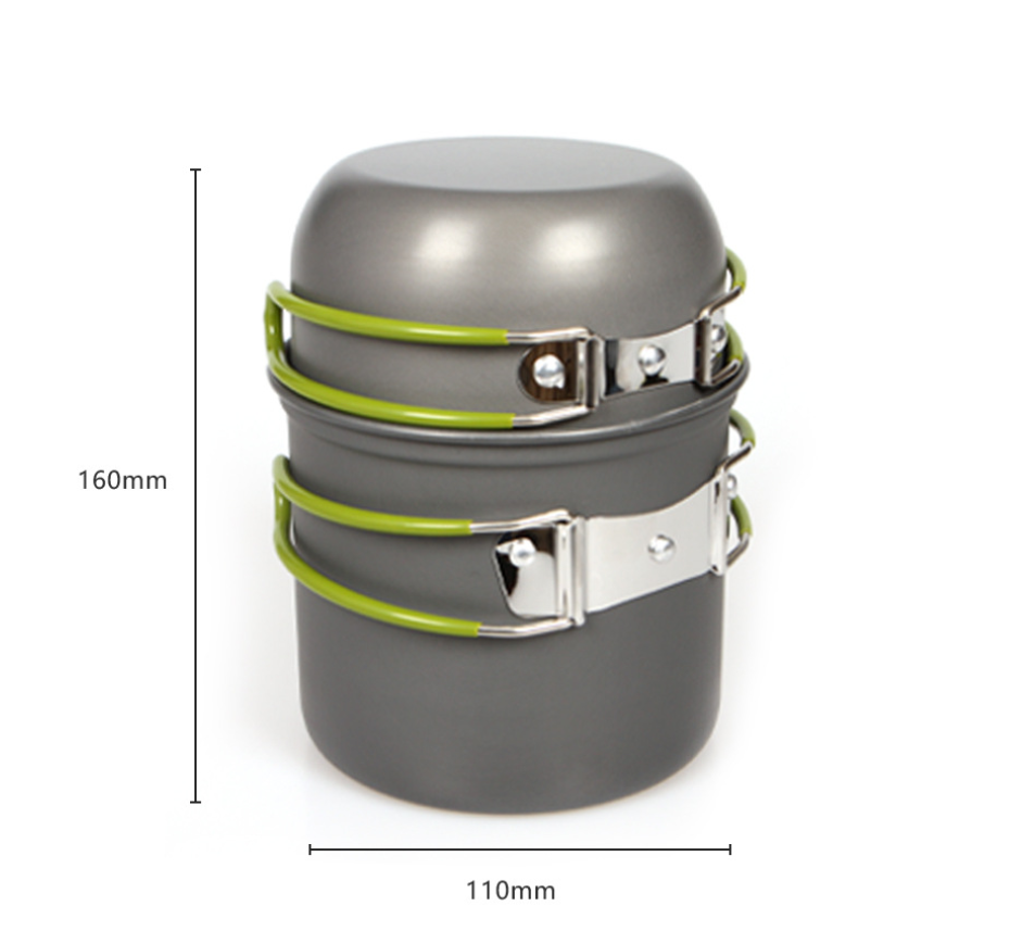 Royelle Ultralight Camping Cookware Set with Cutlery for 1-2 Person