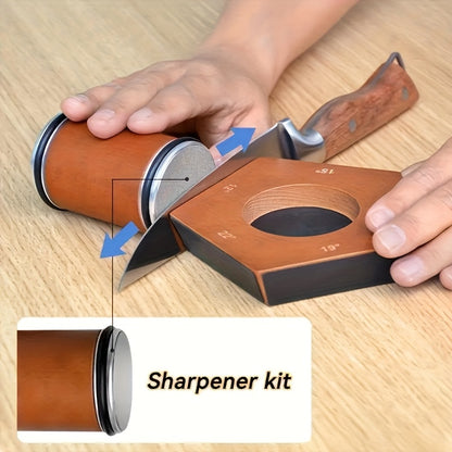 Royora Rolling Knife Sharpener with Multi-Angle Guide & Diamond Wheel-Blade Honing Tool
