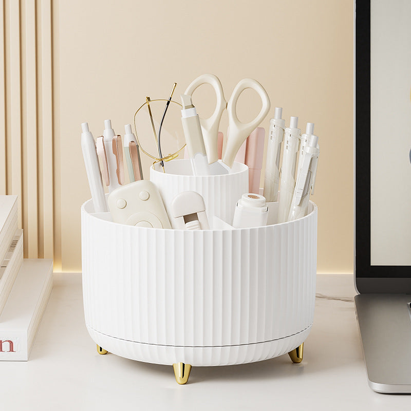 Royeva 360 Rotating Makeup Brush Holder And Cosmetic Organizer Caddy