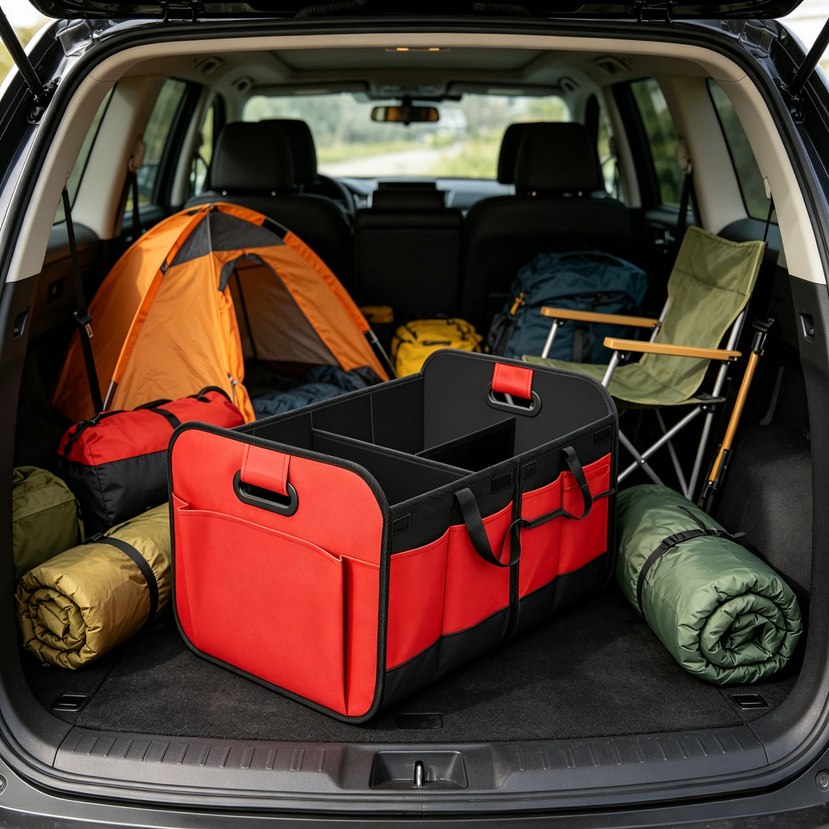 Royeva Foldable Car Trunk Organizer-Large Capacity Oxford Cloth Storage Box