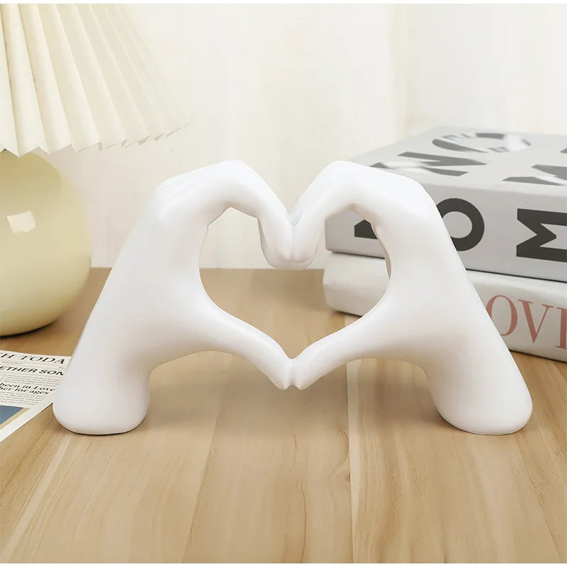 Royelle Heart Hands Sculpture-Hand Carved Love Home Decor
