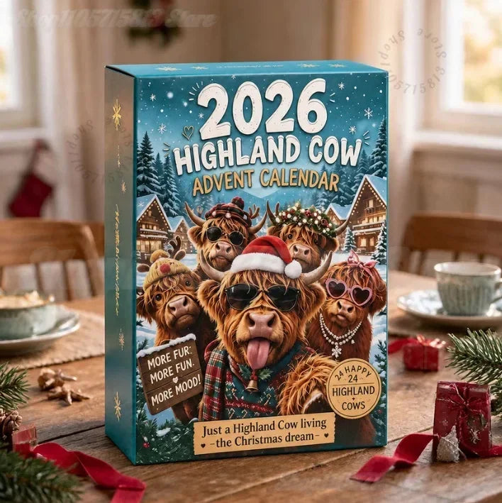 Royeva 2026 Scottish Highlander Advent Calendar 24 Days Christmas Collectible Figurines