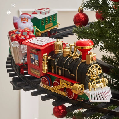 Royelle Christmas Tree Train Set with Music and Lights-Holiday Decoration