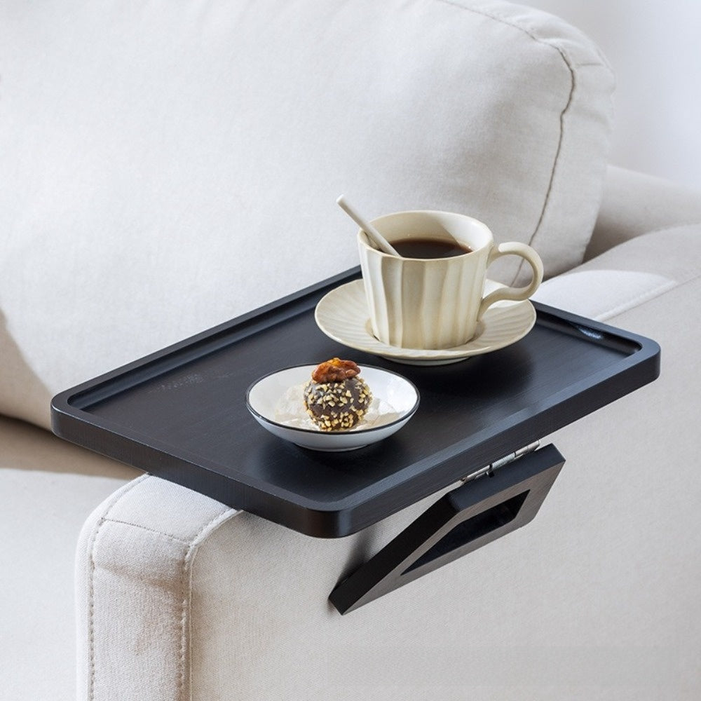 Novara Bamboo Armrest Tray Table for Sofa Couch Arm-Wide Flat Design
