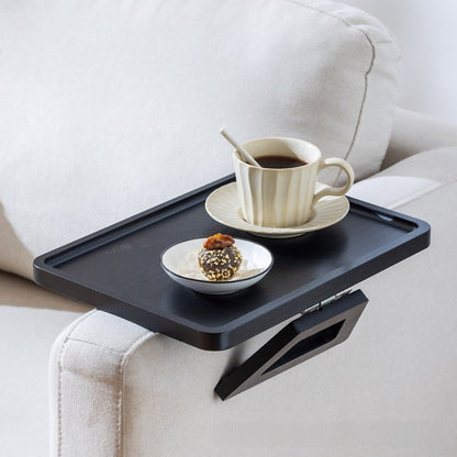 Novara Bamboo Armrest Tray Table for Sofa Couch Arm-Wide Flat Design