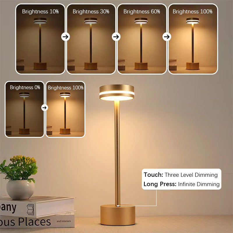 Royeva Cordless LED Table Lamp with Touch Control & USB Rechargeable Battery