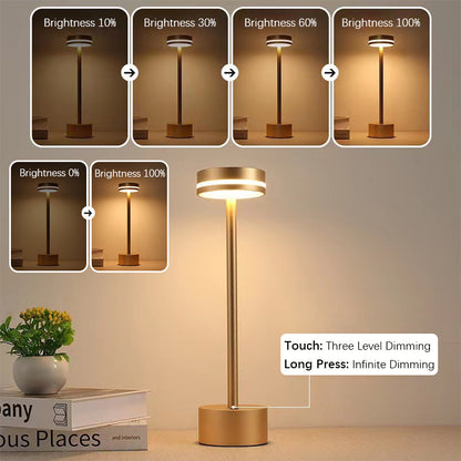 Royeva Cordless LED Table Lamp with Touch Control & USB Rechargeable Battery