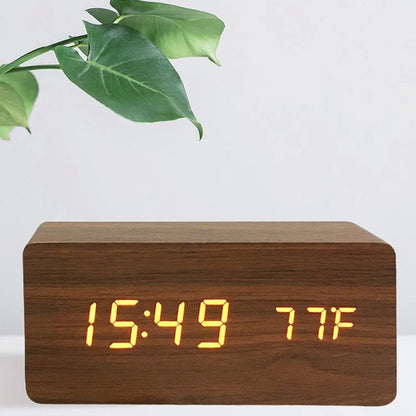 Sovere Smart Voice-Controlled Digital Alarm Clock with LED Display and Adjustable Brightness