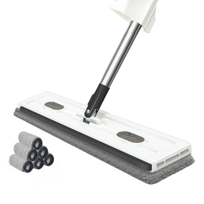 Royeva Flexible Flat Mop with Self-Wringing System & Microfiber Pads for Cleaning