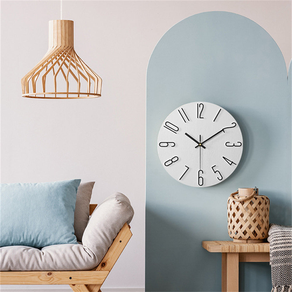 Novara Modern Silent Wall Clock for Living Room, Bedroom & Office with Quartz Movement