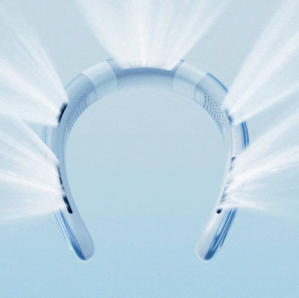 Royora Portable Bladeless Neck Fan-Rechargeable Personal Wearable Cooling Fan Blue