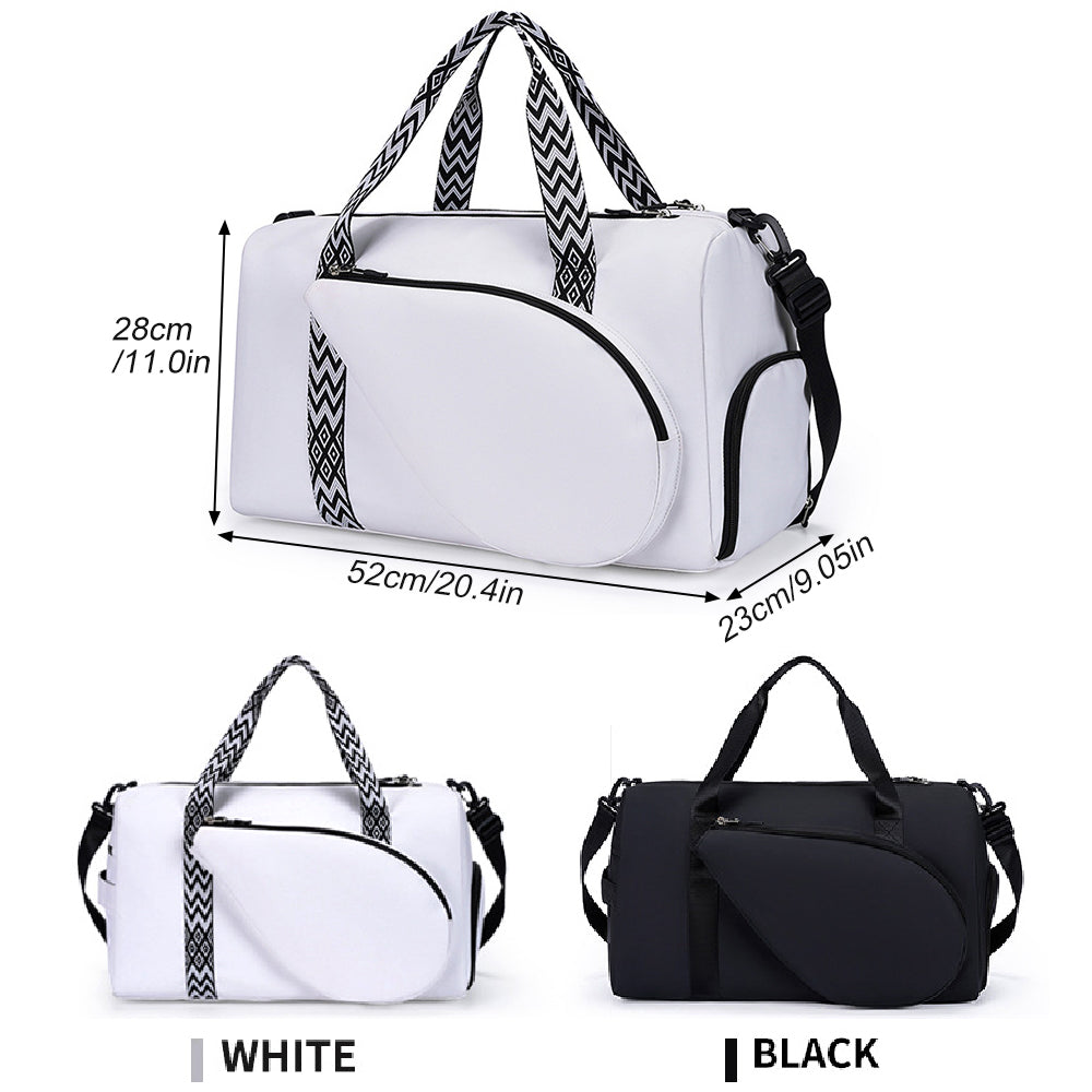 Royelle Water Resistant Tennis Tote Bag With Padded Handles And Multiple Pockets