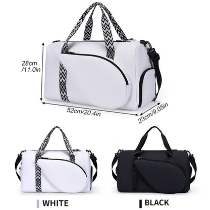 Royelle Water Resistant Tennis Tote Bag With Padded Handles And Multiple Pockets
