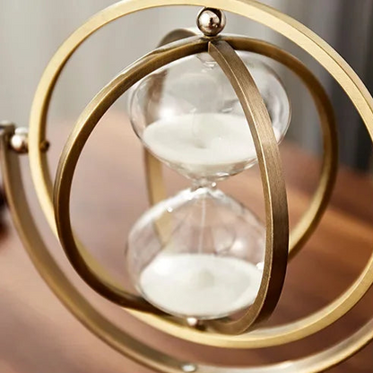 Royelle Decorative Metal Sand Clock-Hourglass Timer For Office Desk Home Decor