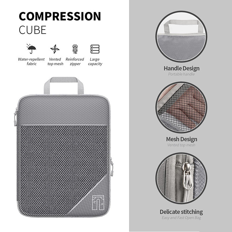 Eloria 5-Piece Compression Packing Cubes for Travel Luggage Organizer