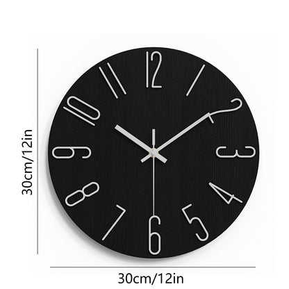 Novara Modern Silent Wall Clock for Living Room, Bedroom & Office with Quartz Movement