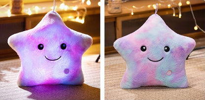 Royelle LED Star Pillow Plush Light-Up Cushion for Kids Nightlight Decor 24cm