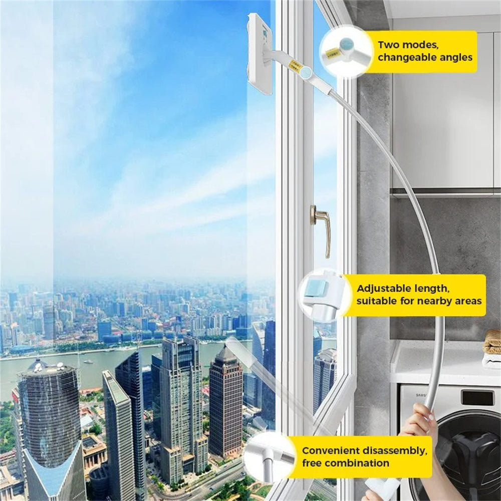Royeva Dual Sided Magnetic Window Cleaner With Telescopic Handle