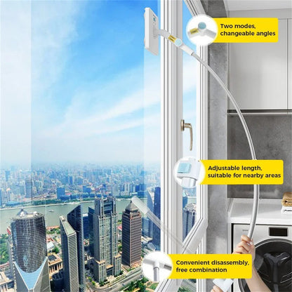 Royeva Dual Sided Magnetic Window Cleaner With Telescopic Handle