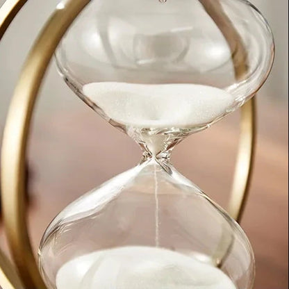 Royelle Decorative Metal Sand Clock-Hourglass Timer For Office Desk Home Decor