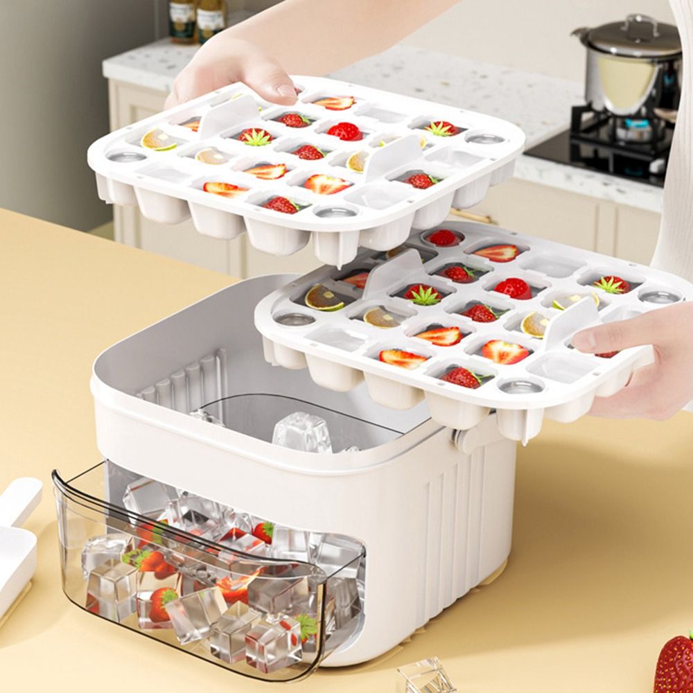Royora 50-Cube Ice Maker with Storage Bin and Easy Press Release