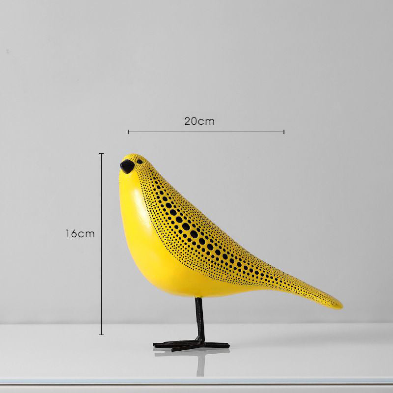 Royora Modern Yellow Polka Dot Pumpkin Sculpture - Abstract Art Home Decor