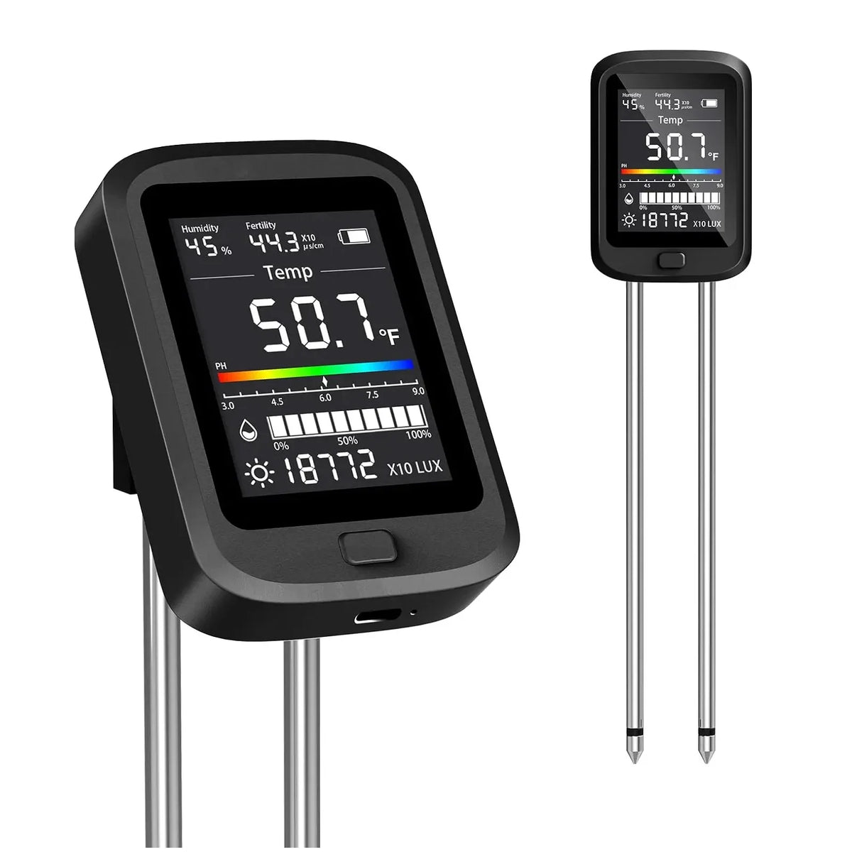 6-in-1 Digital Soil Tester pH Moisture Fertility & Sunlight Meter 0