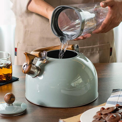 Sovere 3L Stainless Steel Tea Kettle with Whistle, Heat Resistant Handle & Fast Boiling Design