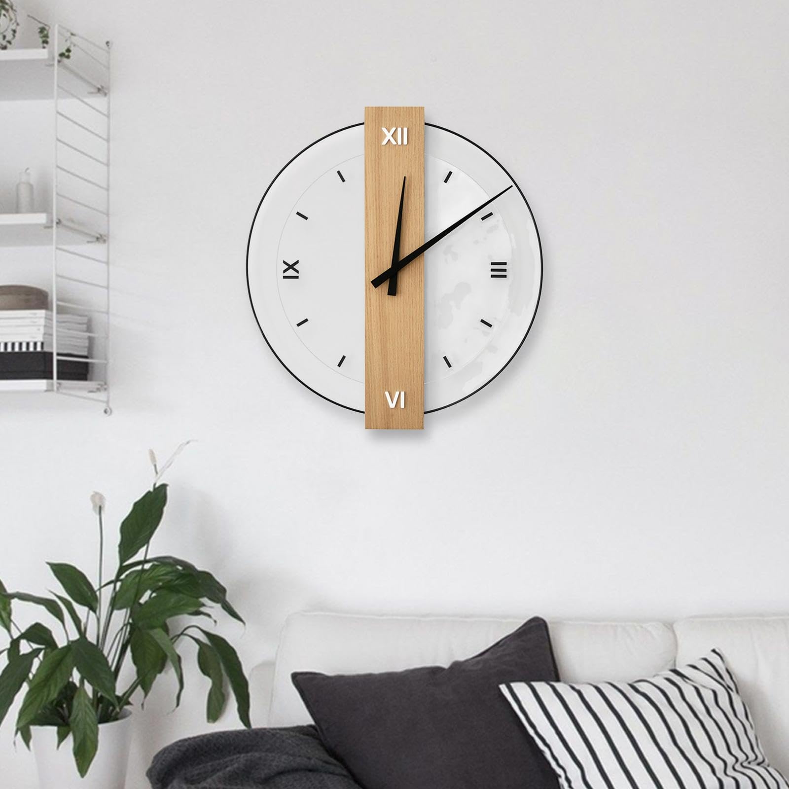 Minimalist Wall Clock Art Simple Silent Fashion Festival Gift Decorative Clock for Office Indoor Bedroom Entryway Restaurant