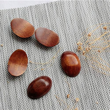 Royeva 5-Piece Natural Wood Ingot Chopstick Rests - Elegant Tableware Set for Asian Dining