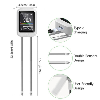 Royeva 6 In 1 Digital Soil Meter-Plant Ph Moisture Sunlight And Temperature Tester
