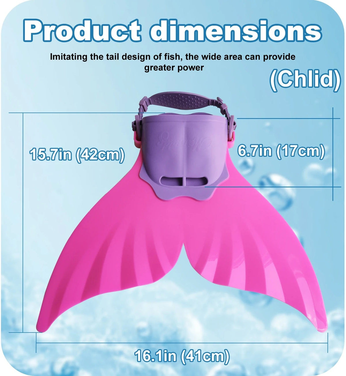 Royeva Adjustable Mermaid Monofin Swim Fin For Kids Training And Swimming