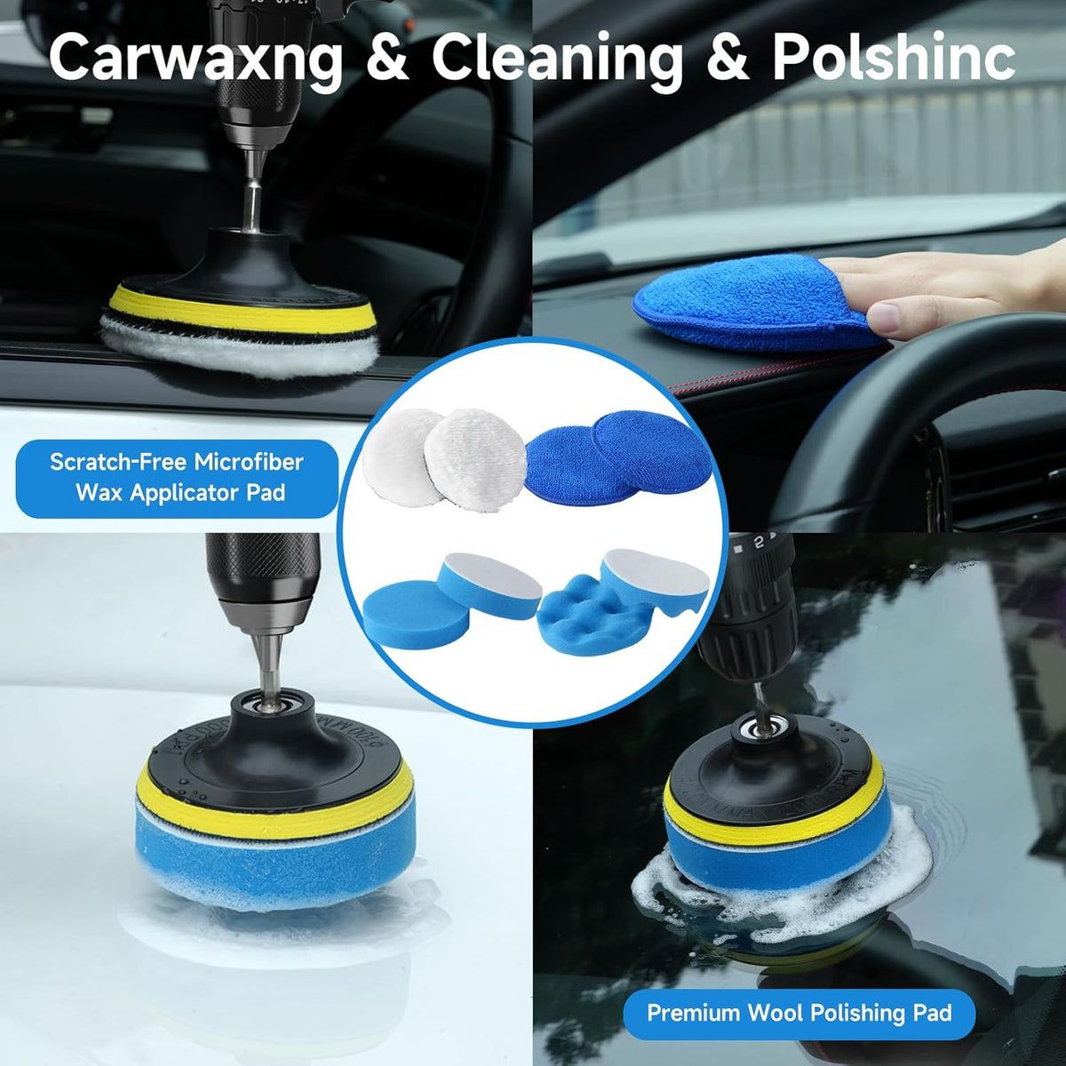 Royeva Car Detailing Brush Kit-Professional Cleaning Set For Wheels And Interior