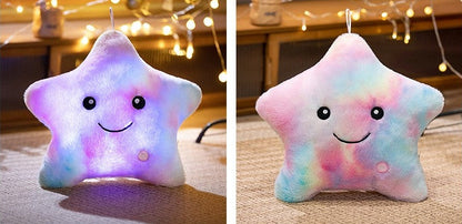 Royelle LED Star Pillow Plush Light-Up Cushion for Kids Nightlight Decor 24cm