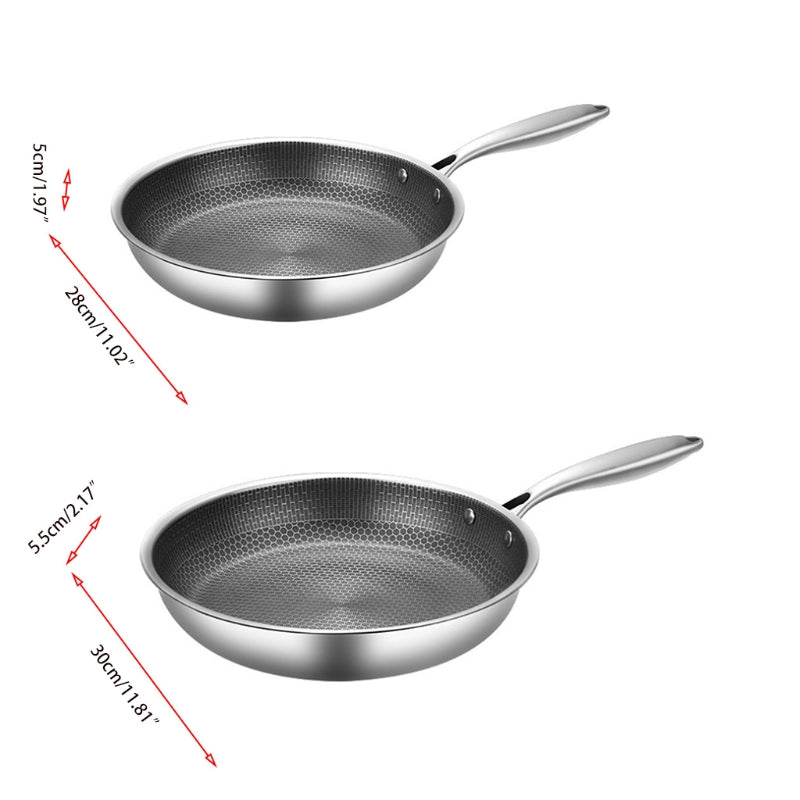 Royora Stainless Steel Honeycomb Nonstick Frying Pan Induction Safe Cookware