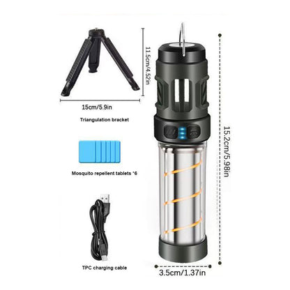 Novara USB-C Rechargeable Outdoor Mosquito Repellent Lantern with Adjustable Brightness