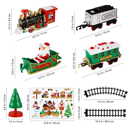 Royelle Christmas Tree Train Set with Music and Lights-Holiday Decoration