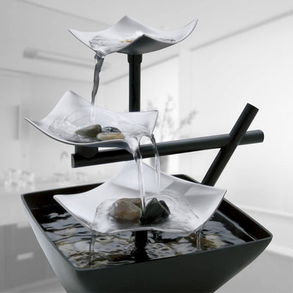 Majesta Elegant Tabletop Water Fountain with LED Lighting for Relaxation