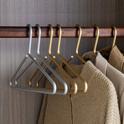 Royeva Matte Gold Non Slip Clothes Hanger-Set Of 5 Space Saving Closet Organizers